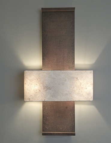 Aged leather architectural Nuit de Chine Wall Light